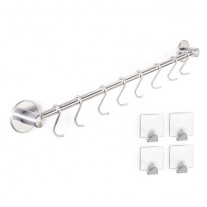 Kitchen Rail with 8 Hooks