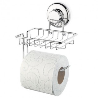Suction Cup Toilet Paper Holder with Shelf HA-73158S